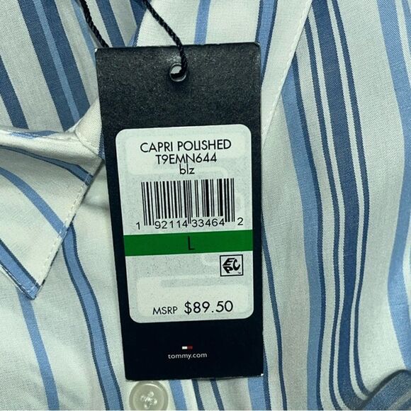 Tommy Hilfiger Young American Striped Tie Front Button Down Blouse - Picture 11 of 11